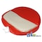 A & I Products Deluxe Tie-On Seat Pad for H&M Pans, RED/WHT 20" x19" x2" A-SP300-17 - alternate 1